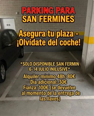 Plaza parking para San Fermin en Lezkairu