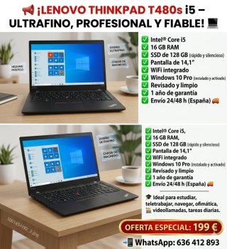 Lenovo Thinkpad i5 16GB RAM SSD 128GB