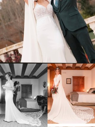 Negociable Vestido de Novia Lillian West Blanco