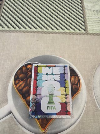 Logo We Are 2026 FIFA Estampita