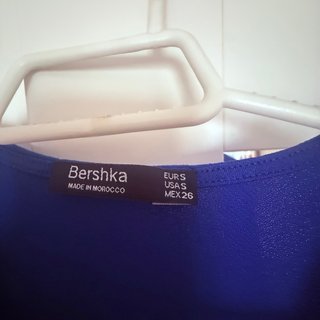 Body Bershka manga corta azul XS