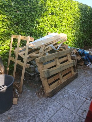 Palets de madera para transporte o construcción