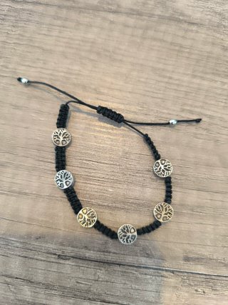 Pulsera árbol de la vida hilo negro