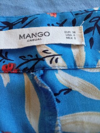 Pantalones anchos florales azules