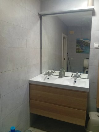 Mueble de baño doble seno con espejo mueble 2 cajo