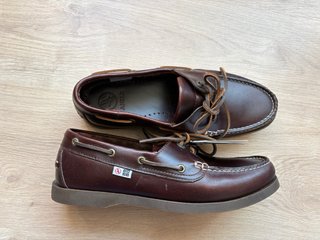 Mocasines náuticos Aigle piel marrón
