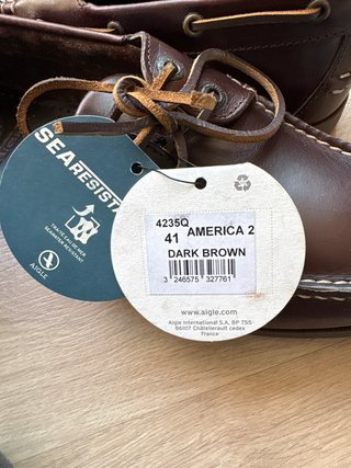 Mocasines náuticos Aigle piel marrón
