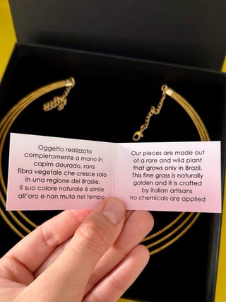 Collana Capim d'Oro Oro Vegetale 3 fili