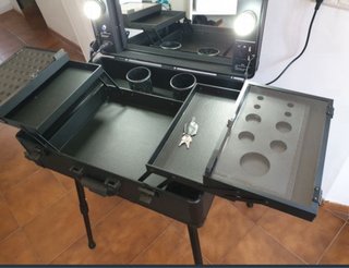 Maletín Tocador Trolley Maquillaje con Luces