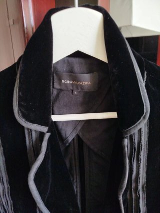 BCBGMAXAZRIA Chaqueta Terciopelo Manga Corta Talla
