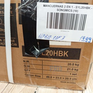 Mancuernas 2 en 1 - SYL20HBK - SONGMICS