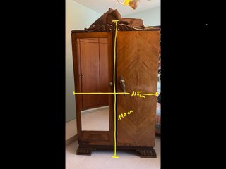 REBAJADO Armario antiguo madera +100 años(años 20)