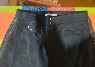 Pantalón Uterqüe anchos con detalles flecos