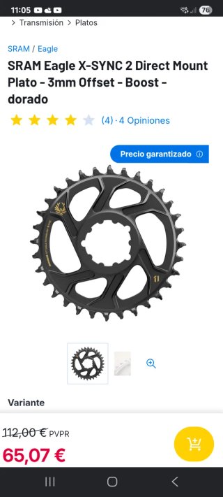 Plato SRAM Eagle 32T