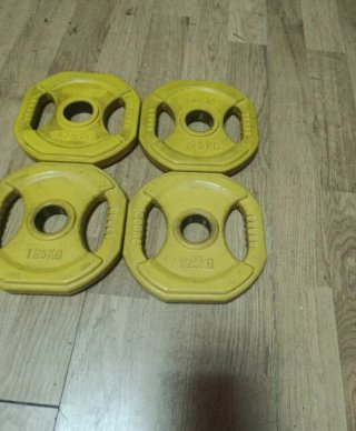 4 Discos Mancuernas Caucho 1,25kg