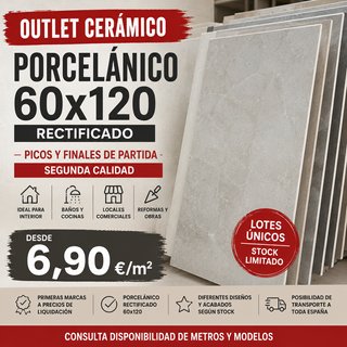 PICOS PORCELÁNICO 60X120 OUTLET 6,90€