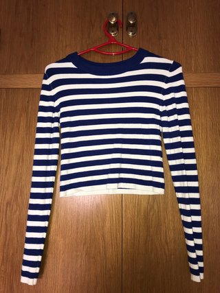 Jersey Rayas Azul marino y Blanco