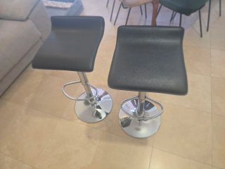 2 Taburetes Altos Bar Metal Madera