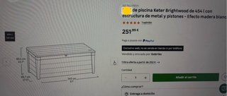 Baúl de Almacenaje Exterior Marrón/Gris