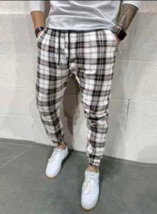 Pantalones de cuadros hombre