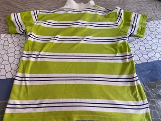 Polo Lacoste Talla M Rayas Verde Blanco