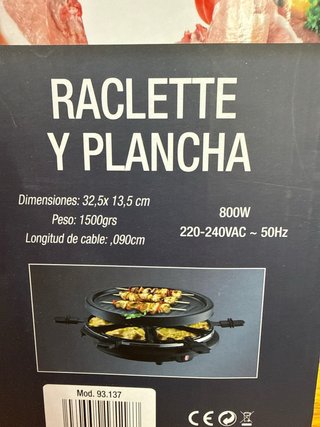Raclette y Plancha DäHer 800W