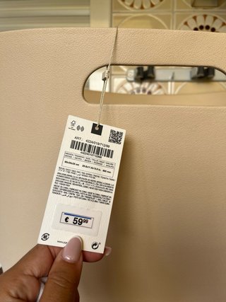 Canasto Zara Home Beige Plástico