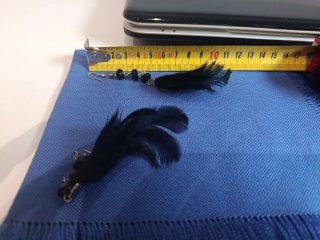Pendientes  plumas negras