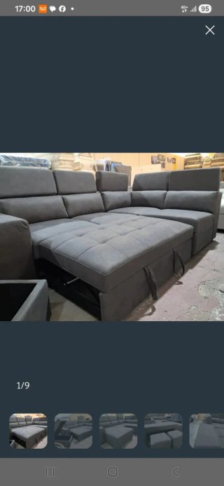 Sofá Cama Gris Tela