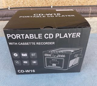 Reproductor CD/Casete Bluetooth Recargable Blanco