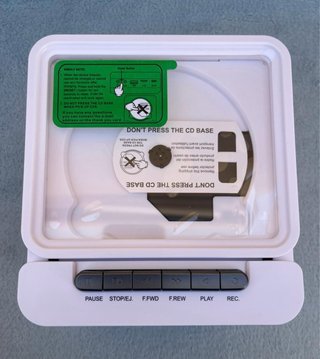 Reproductor CD/Casete Bluetooth Recargable Blanco