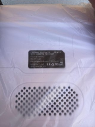 Reproductor CD/Casete Bluetooth Recargable Blanco