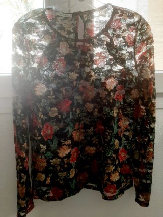 Blusa Promod floral manga larga