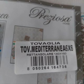 Tovaglia 6 posti  140x180 cm in puro cotone