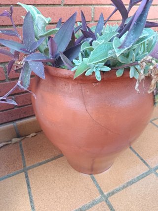 Ánforas de terracota para jardín.