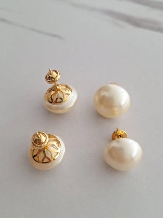 Pendientes perla dorados para Isabel
