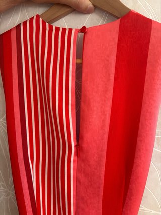 Mono Mango Talla S Rayas Rojas