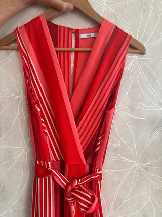 Mono Mango Talla S Rayas Rojas