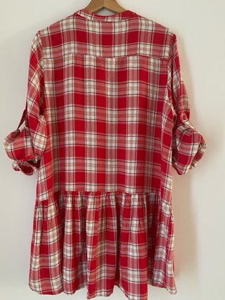 Vestido a cuadros rojo y blanco Talla XL