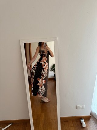 Abito lungo e con stampa floreale/animalier