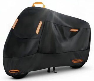Funda Moto Negra con Tiras Reflectantes