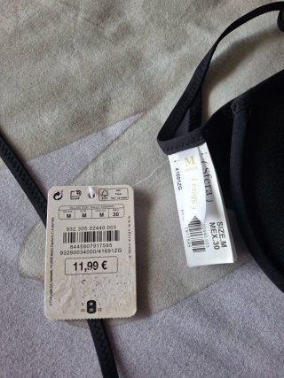 Top de bikini Sfera Talla M Negro