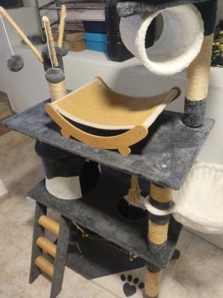 Casa para gatos de varios niveles