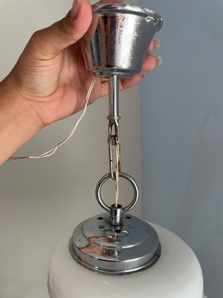 Lámpara techo estilo mid-century blanca