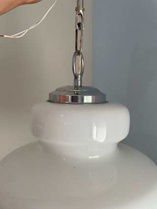 Lámpara techo estilo mid-century blanca
