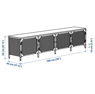 Mueble TV IKEA FJÄLLBO Negro/Madera