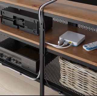 Mueble TV IKEA FJÄLLBO Negro/Madera