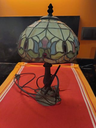 Lampada Tiffany in Cristallo e Metallo