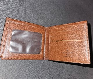 Portafoglio Louis Vuitton vintage in pelle marrone