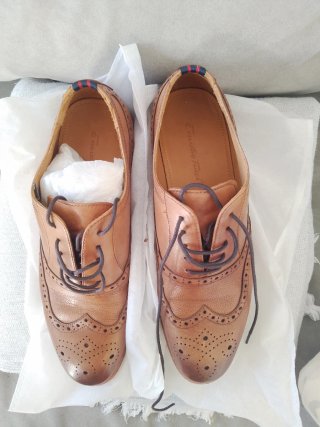 Zapatos hombre de vestir marrones talla 40